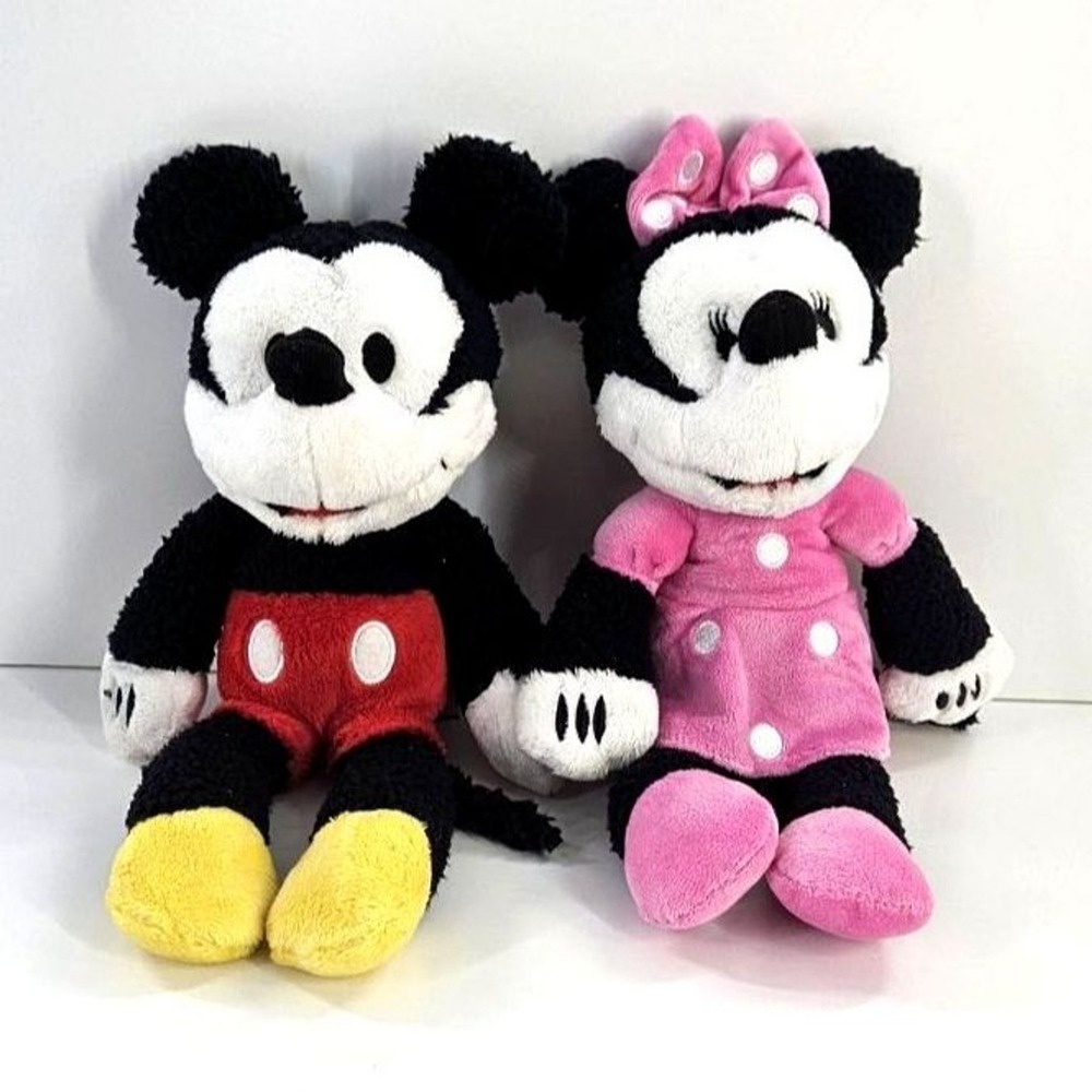 Vtg Lot Mickey & Minnie Mouse 13" Fleece Plush Gotta Get Gund Disney Store *see - Picture 1 of 11